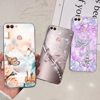 For Huawei P Smart Case FIG-LX1 Soft Silicone TPU Clear Cases For Huawei P Smart 2018 2017 Cover Coque Funda Butterfly Astronaut