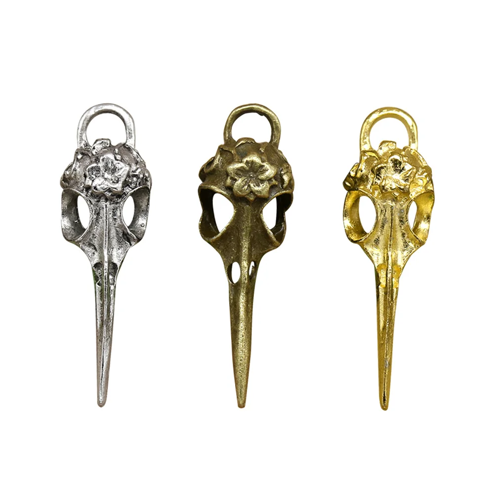 15 قطعة قلادة الجمجمة مختلطة البرونزية الفضة الغراب الطيور رئيس السحر لصنع المجوهرات عقد دي اي واي هدية