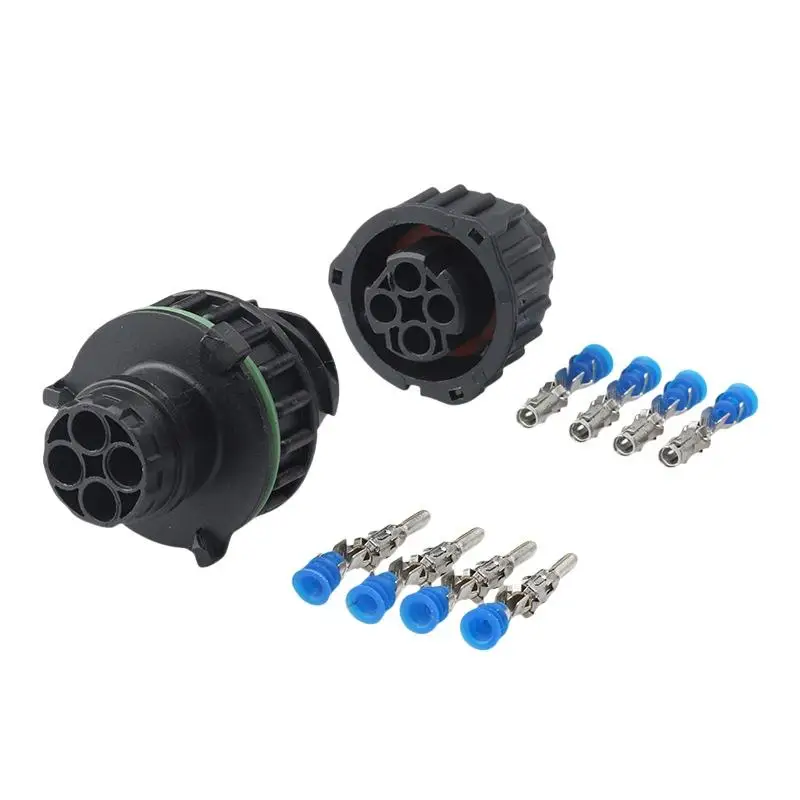 HOT！NEW 1 Set 4 Pin 1-967325-1 Tyco Round HOWO Odometer Speed Sensor Wiring Waterproof Plug Sealed Auto Female/Male Connector
