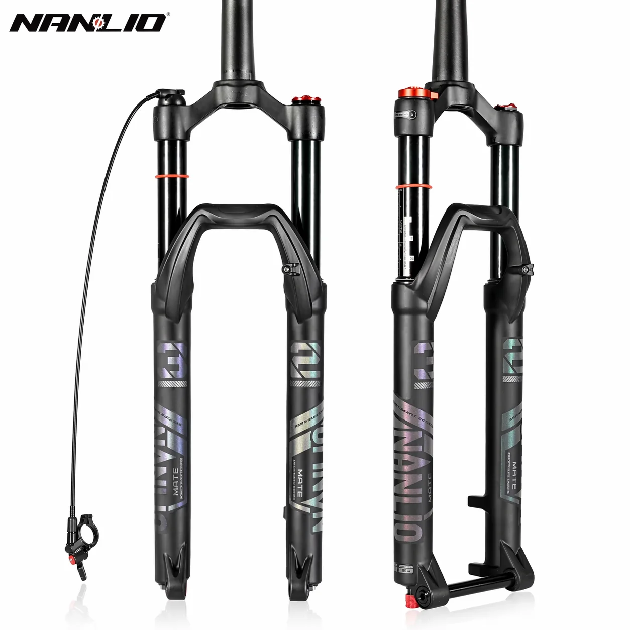 AliExpress NANLIO X7 PRO MTB Air Suspension Fork 26/27.5/29er 120/140mm Rebound Remote Lockout Straight/Tapered 100x9/100x15mm QR/Thru Axle