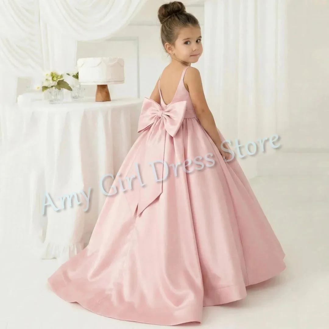 robe-de-demoiselle-d'honneur-rose-personnalisee-pour-mariage-en-satin-longueur-au-sol-avec-nœud-elegante-pour-enfants-demoiselle-d'honneur-premiere-communion-robe-de-banquet