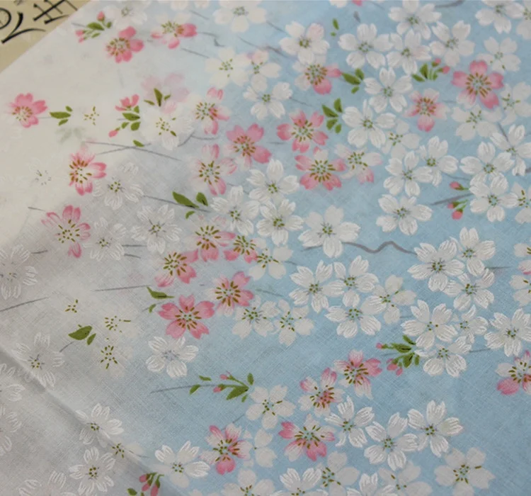 43cm * 43cm 60S Japanese Handkerchief Ladies Printed Cherry Blossom Handkerchief Small Square