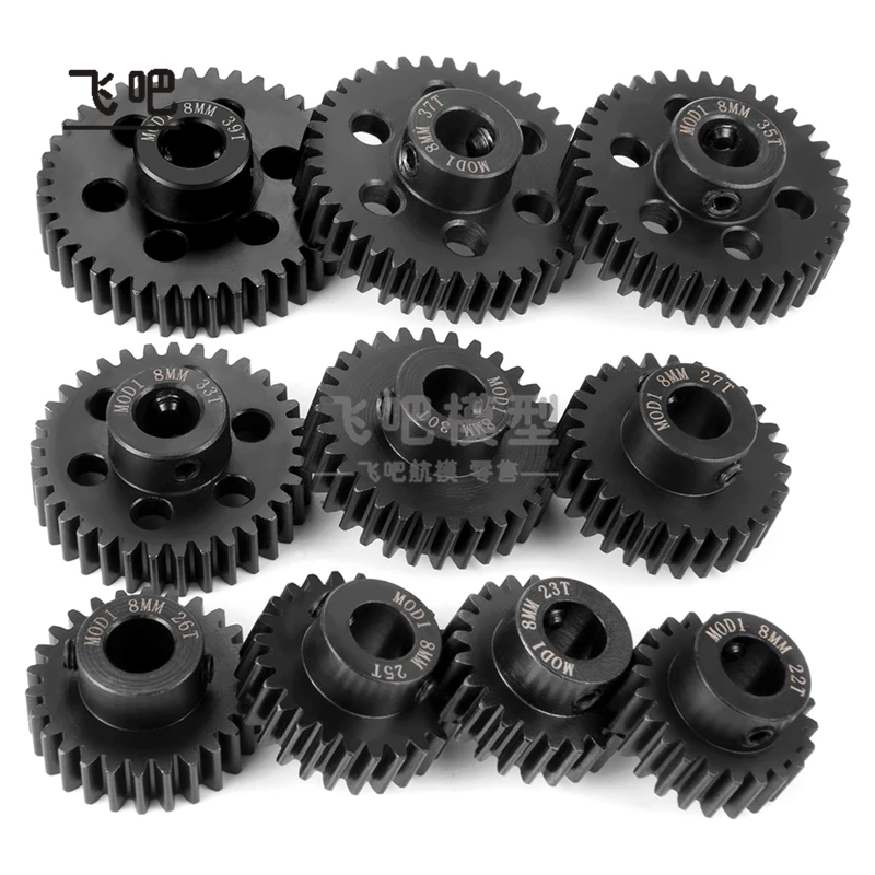 

Metal hardened gear 1.0 mold 5mm 8mm Motor teeth X-Maxx/E-Revo/Small X MAX For TRAXXAS 1/10 RC Crawler Car DIY accessories