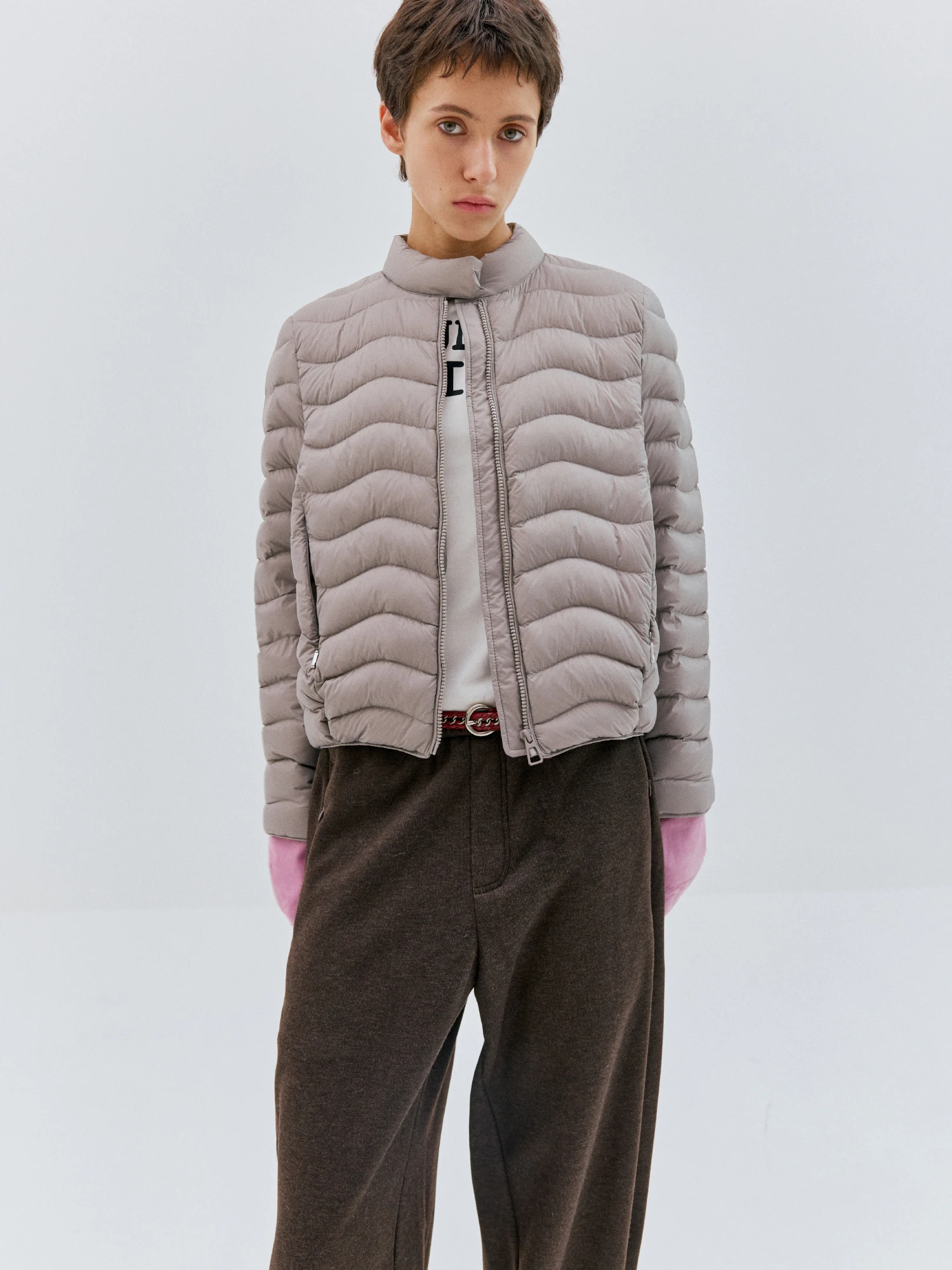 

Classic Stand Collar 3D Tailored ort Du down Jaet Lightweight Padded Coat Cleanfit Sle White Du Feather Warmth