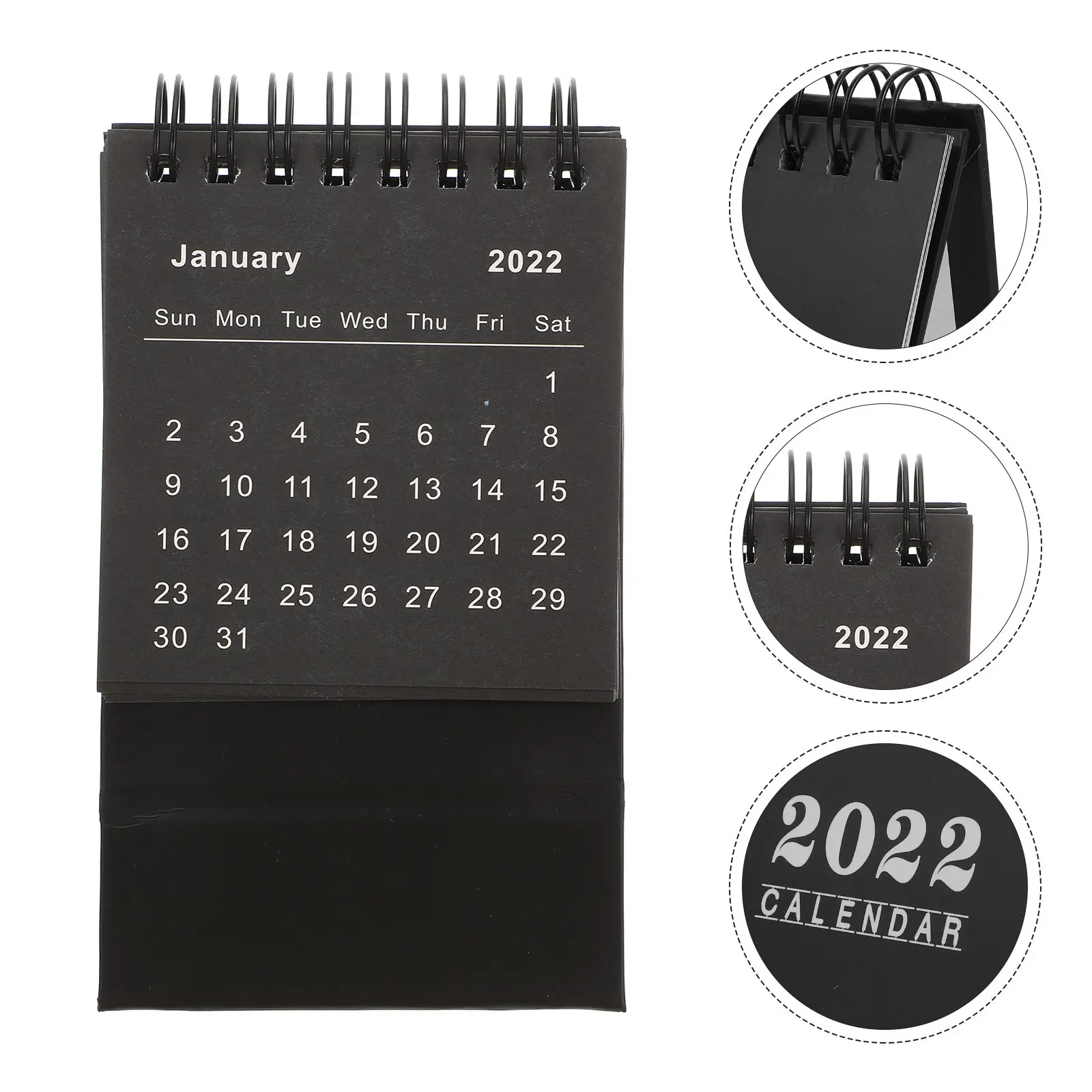 Premium Twin-Wire Desk Calendar 2024 – Thick Paper Mini Planner for Office, Home & Classroom Decoration