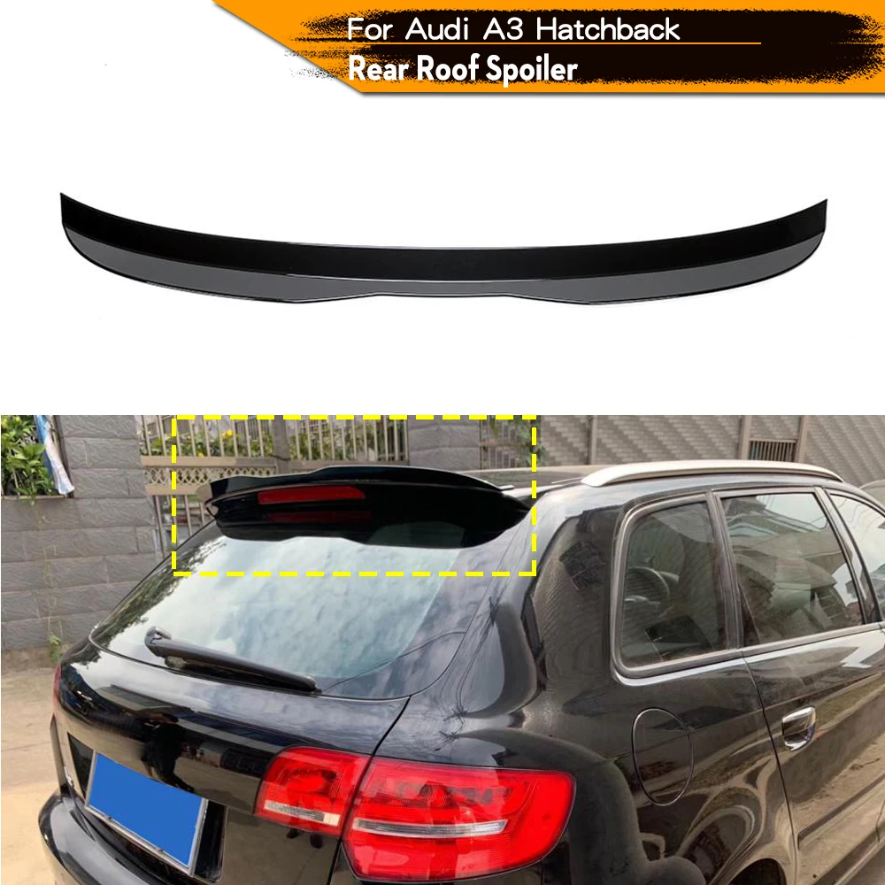 

Rear Roof Spoiler Boot Lip Wing Spoiler For Audi A3 Hatchback 2013 - 2018 ABS Glossy Black