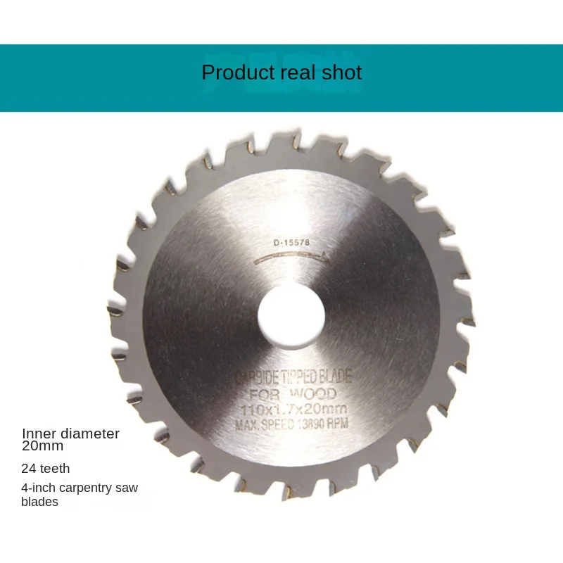 4-Inch Houtbewerking Cirkelzaagblad Haakse Slijper Snijden Blade Multifunctionele Hout Legering Kleine Zaagblad 110mm