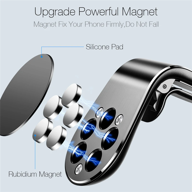 Magnetic Car Phone Holder Stand Air Vent Magnet Car Mount GPS Mobile Phone Support In Car Bracket For iPhone Xiaomi Samsung