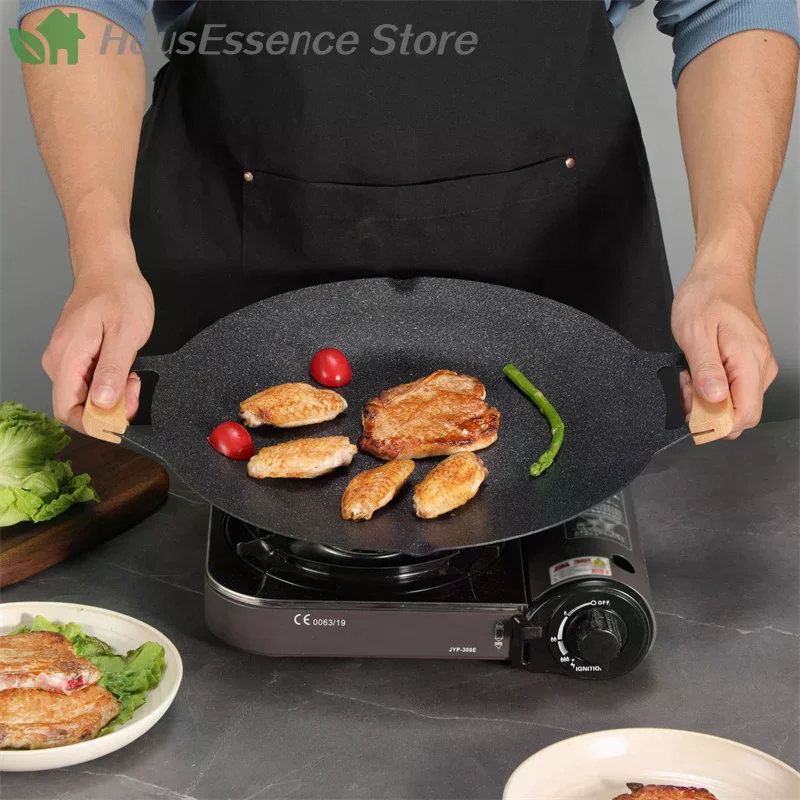※2pieces Solid Wood Pan Insulated Handles Anti Scald Portable BBQ Plate Handle For Cookware Sauce Pan Sauteing Grilling P