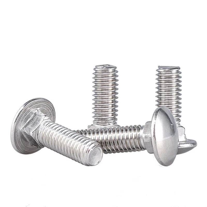 M3 M4 M5 M6 M8 M10 M12 316 الفولاذ المقاوم للصدأ الجمالون جولة رئيس ساحة الرقبة النقل المسمار مدرب الترباس #3