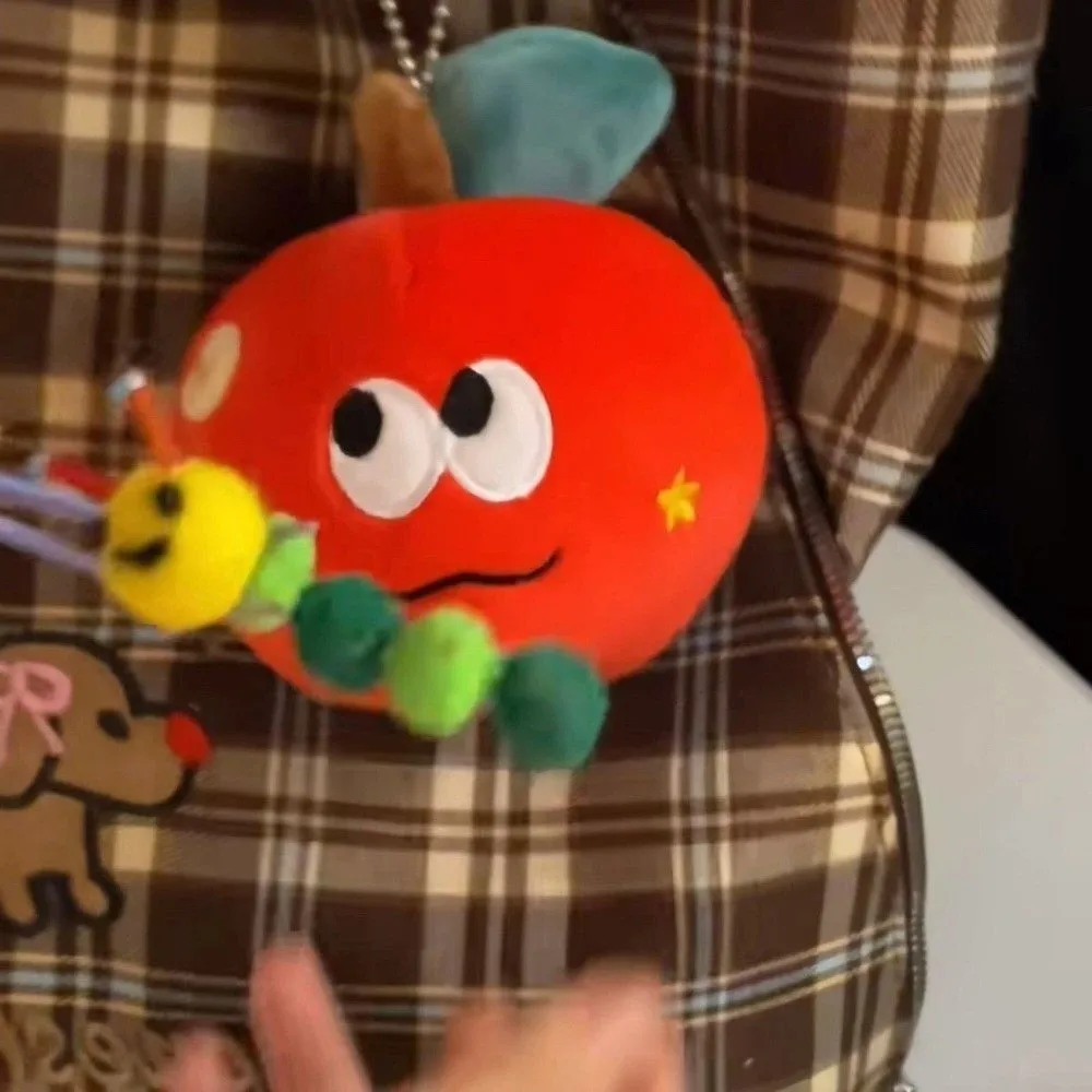 Organisateur d'anneaux créatifs et romantiques de fruits de dessin animé, pendentif de sac à dos rouge doux, proposition de Confession