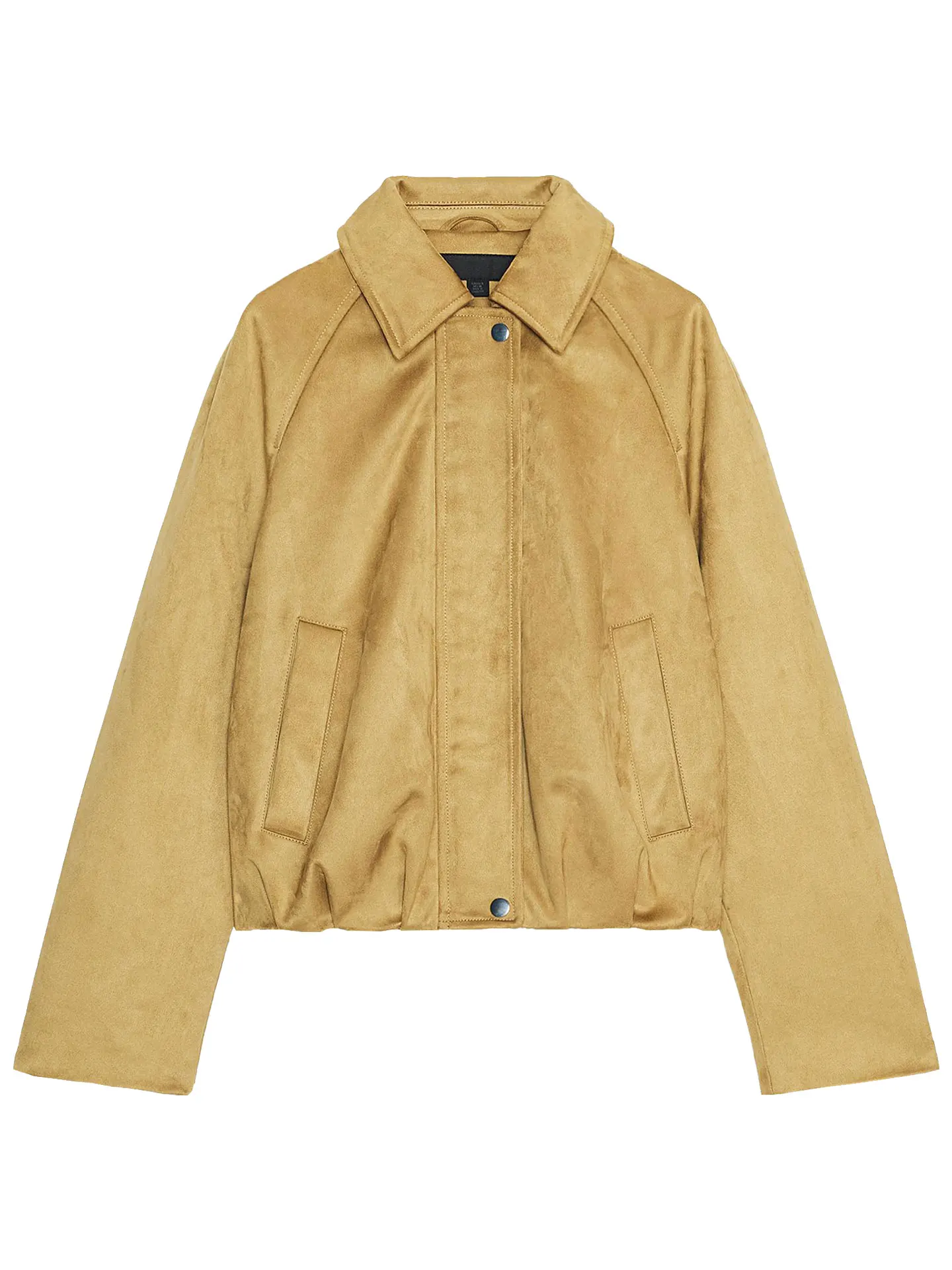 ZAPRHA Faionable Loose Faux Wildleder Pilot Jaet Damen Oberbekleidung Casual Sle Herbst 2025, Neuankömmling 638237