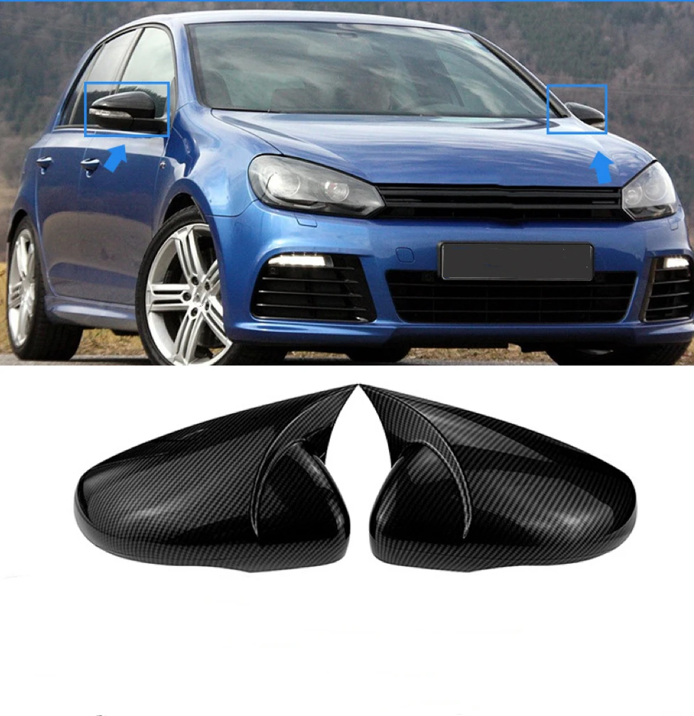 

Car Side Rear View Mirror Cap Cover For VW For Volkswagen Golf 6 MK6 GTI GTD 2009 2010 2011 2012 2013