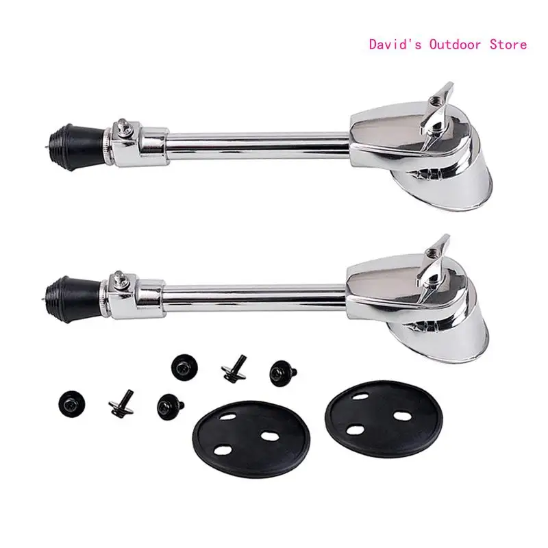 

2 Pieces Bass Drum Stable Anti-Rust 360 Degree Adjustable Stand Legs Feet DIY Musical Percussion Instrument Durable X3UA