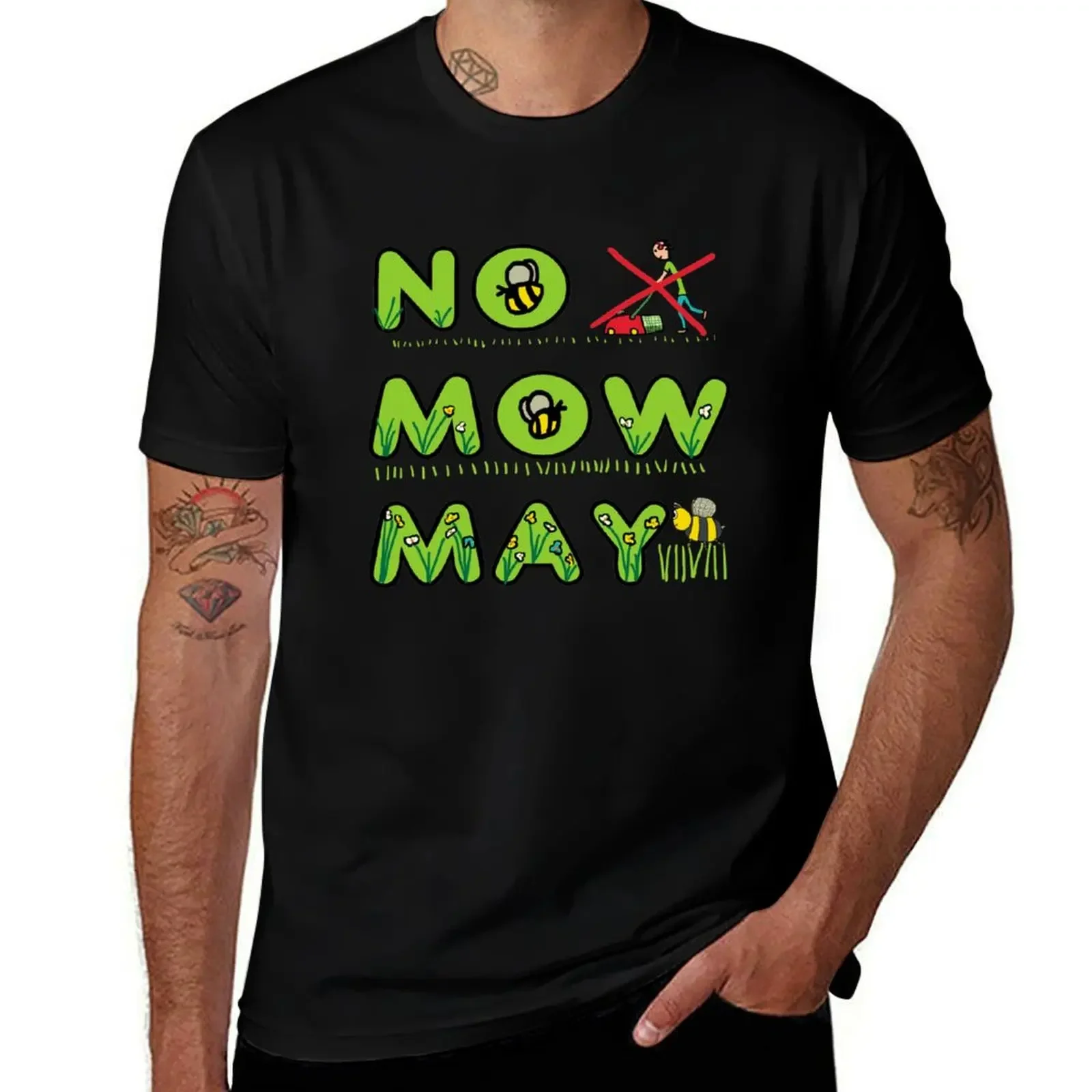 No Mow May T-Shirt man clothes summer tops cute tops mens plain t shirts