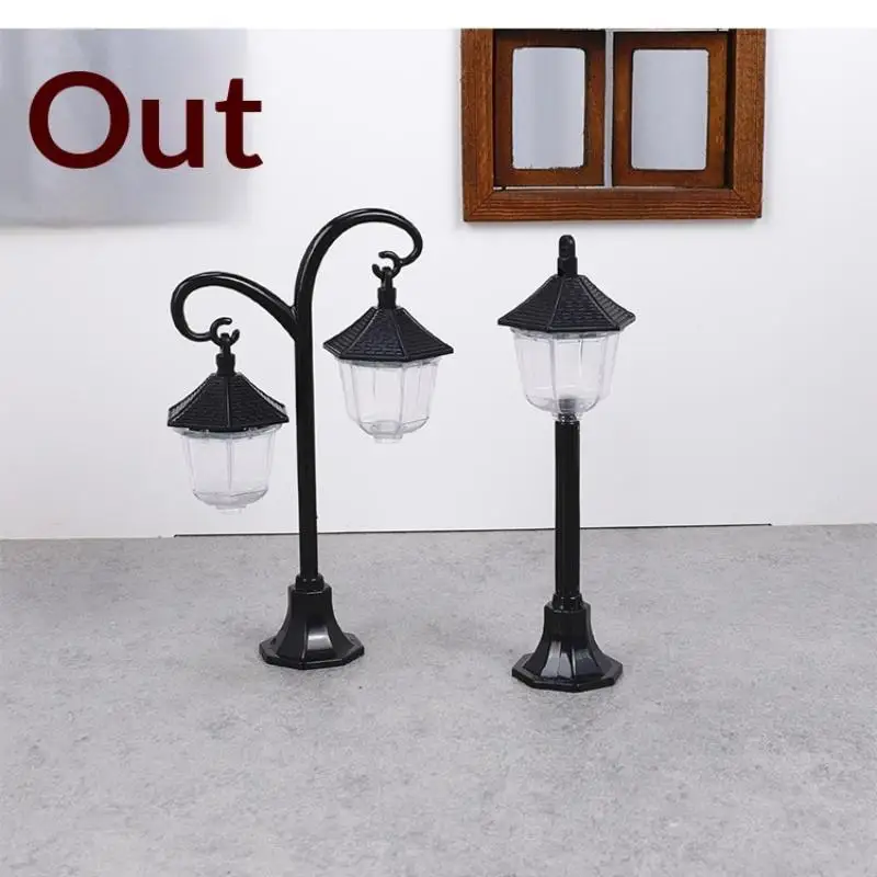 Miniatuur straatverlichting op schaal 1/12 voor poppenhuislandschapsarchitectuur en fantasiespeelsets