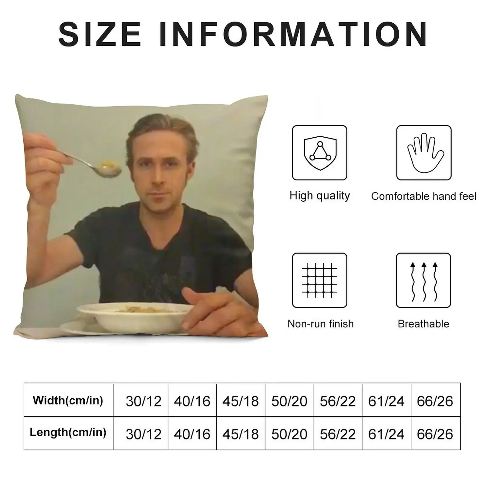 ryan gosling eats his cereal Throw Pillow Rectangular Cushion Cover Ornamental Pillow Room decorating items pillow