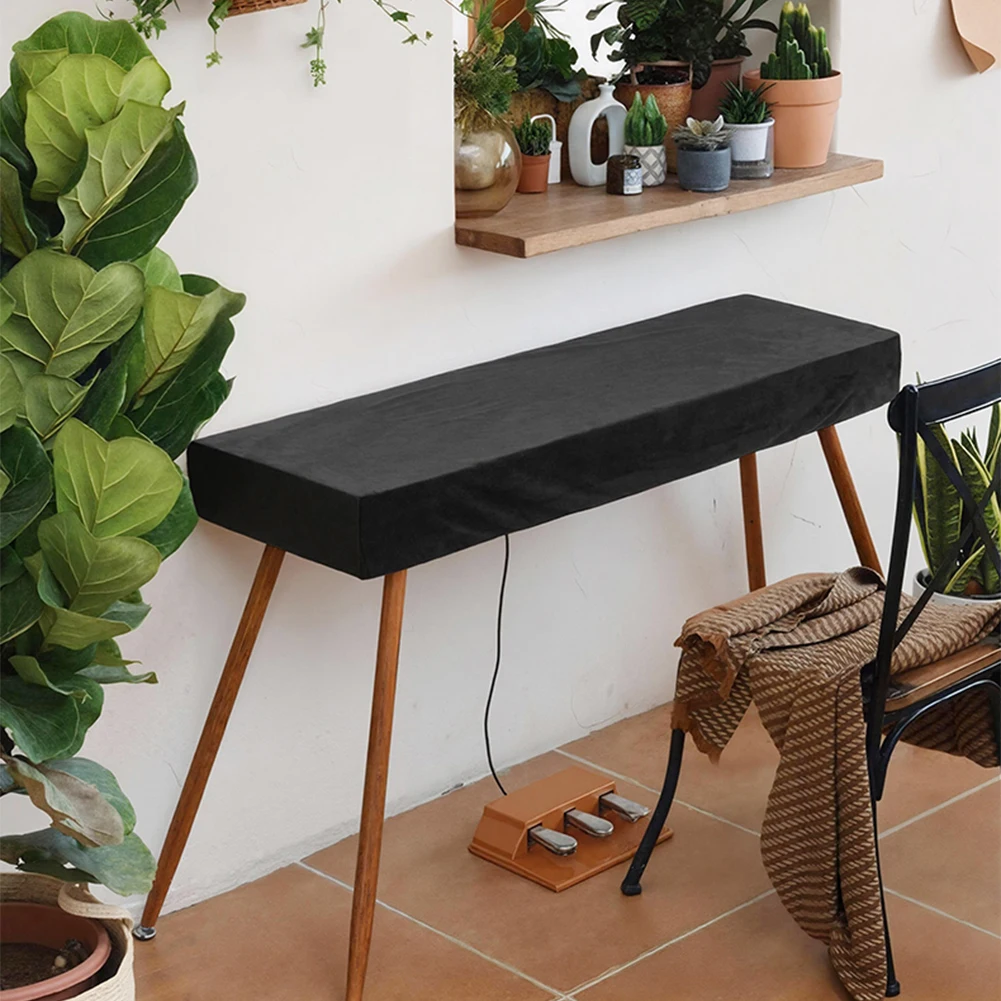 

Черный пылезащитный чехол для 88-клавишной клавиатуры пианино, пылезащитный защитный чехол из спандекса для хранения аксессуаров для электронных клавишных инструментов