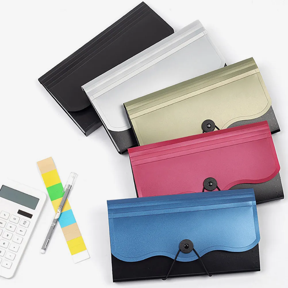 

2Pcs Receipt Organizer Document Folder Multipurpose Lightweight Accordion File Folder Portable Plastic File Organizer Large