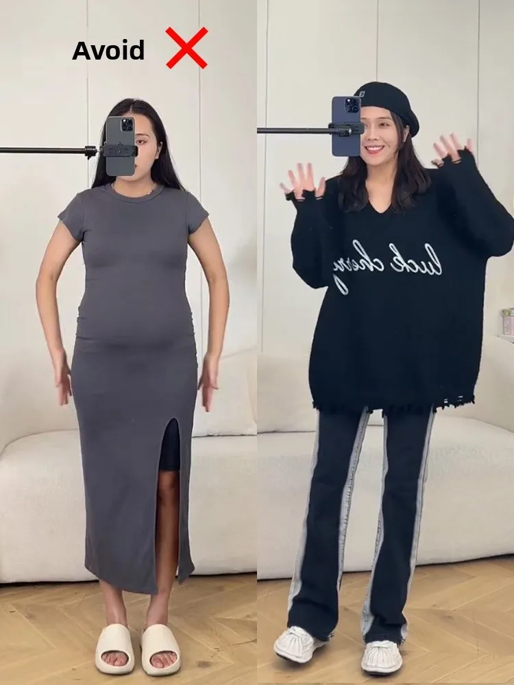 

High Waist Shaping Jeans Women's Spring Autumn plus Size Conceal Hip Micro Flared Hoof Pants Long Zipper Casual Jeans