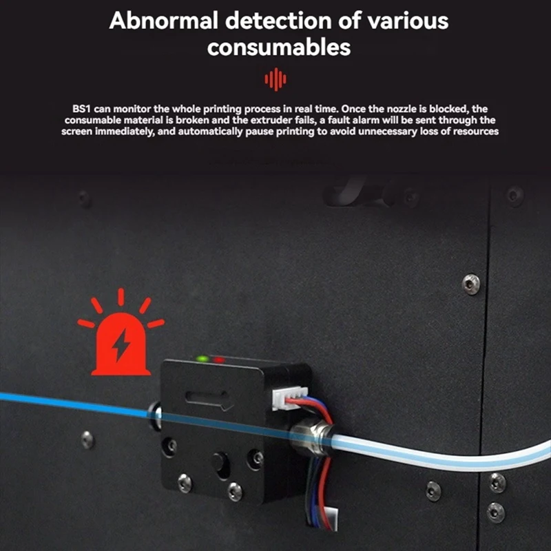 BS1 Filament Run-Out/Clog Sensor For 3D Printer Work Sensor For Filament Nozzle Blockage Detection Breakage Detection