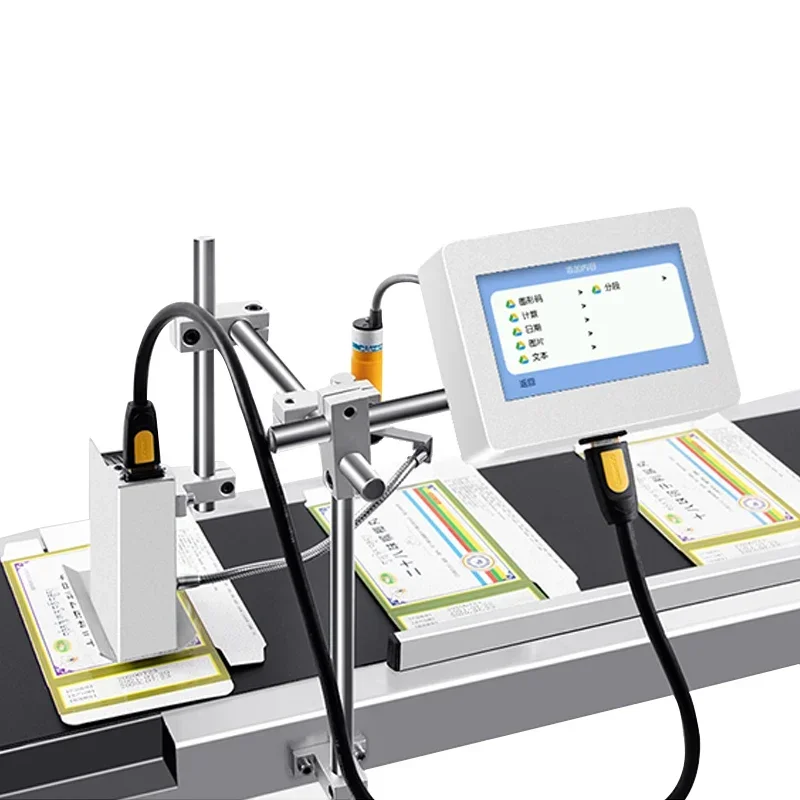 LY PC Connected Online Thermal Printer Inkjet Wrapping Machine Variable Expiry Date QR Code Bar Code 12.7mm 25.4mm