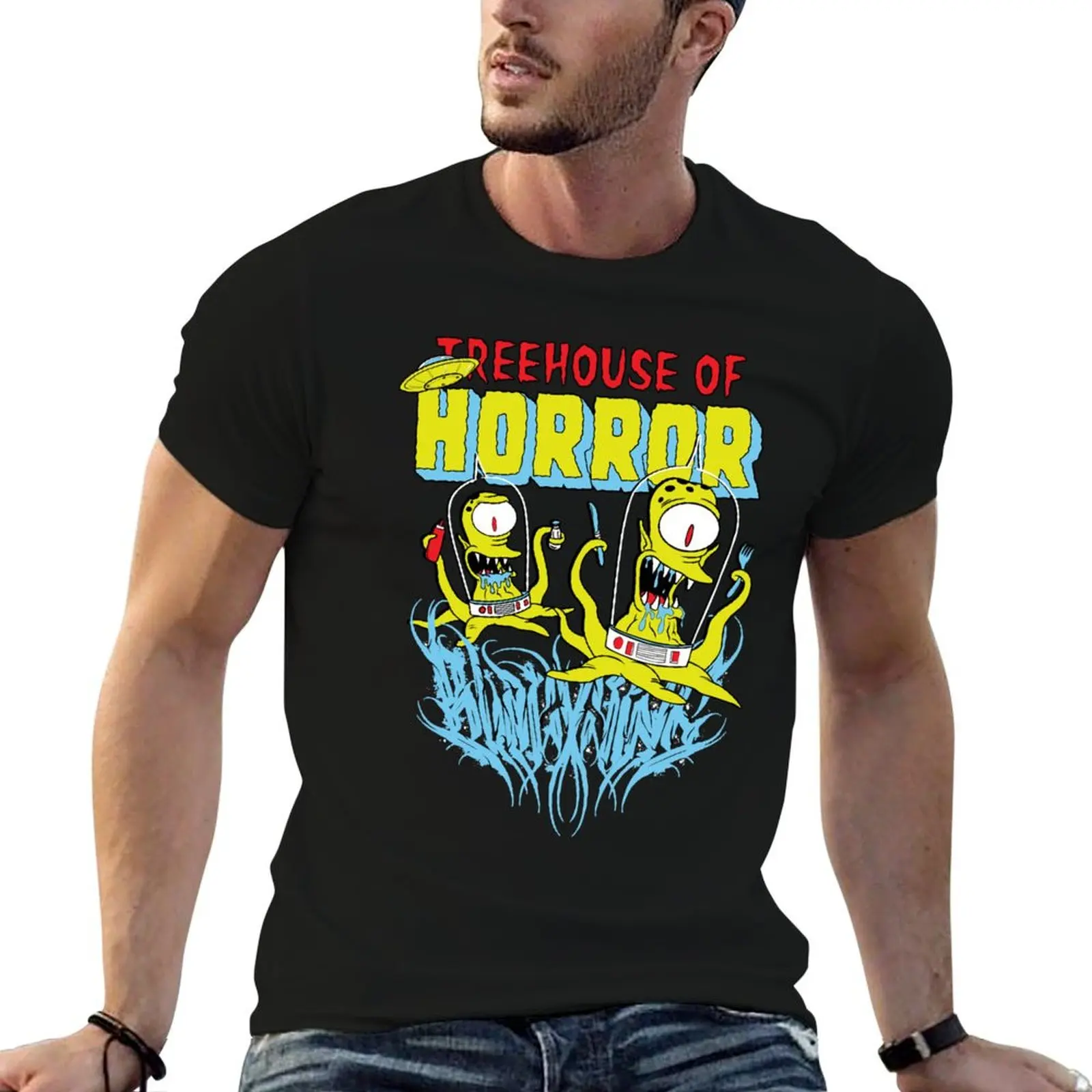 Camiseta clásica Kang and Kodos, camisetas con estampados, camisetas gráficas para hombre, camiseta de anime