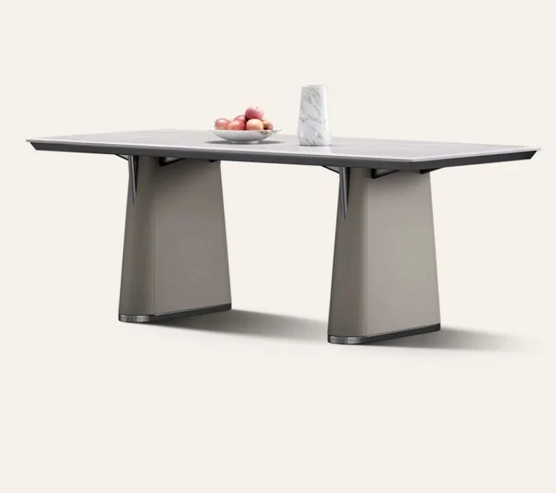 

TT Итальянский минималистичный обеденный стол из натурального камня, большой обеденный стол для ресторана с плоским полом Villa