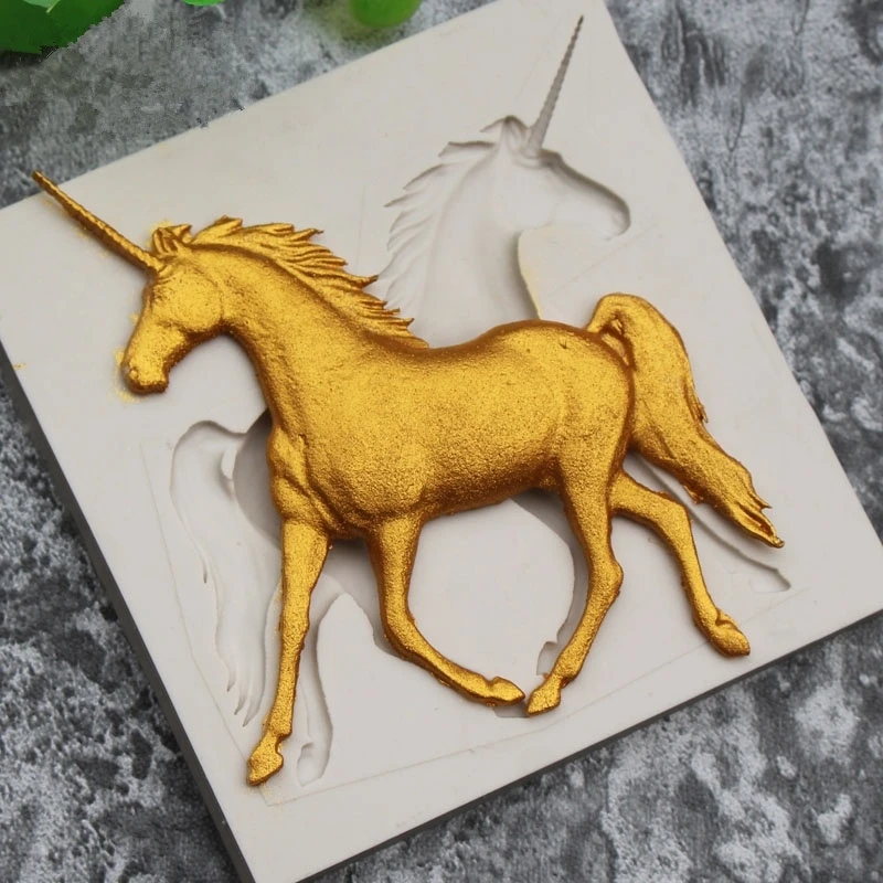 Horse Unicorn Silicone Mold Fondant Mold Cake Decorating Tools Chocolate Gumpaste Moulds Kitchen Baking Tools