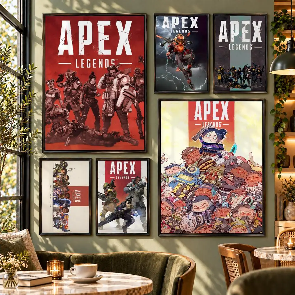 Game Apex Legends Sci Fi Hero Shooter Poster HD Self Adhesive Wall Decor for Bedroom Dorm Room Office Gaming Room Gift