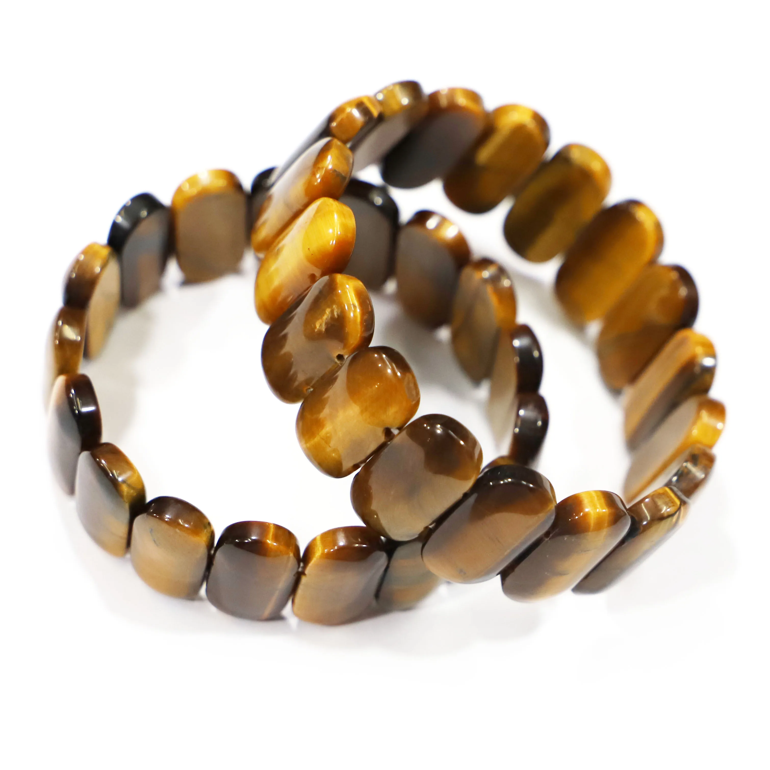 

Natural Tiger's Eye Stone Smooth Oval Bracelets Unisex Crystal Trend Simple Hand String Fashion Jewelry Gifts Wholesale 1Pcs/Lot