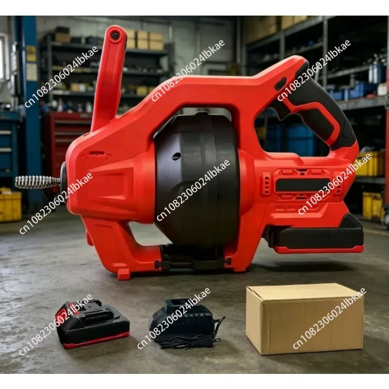 20V Cordless Portable Drain Cleaner 25ft Spiral Pipe Dredging Tool for Kitchen  20V 20182