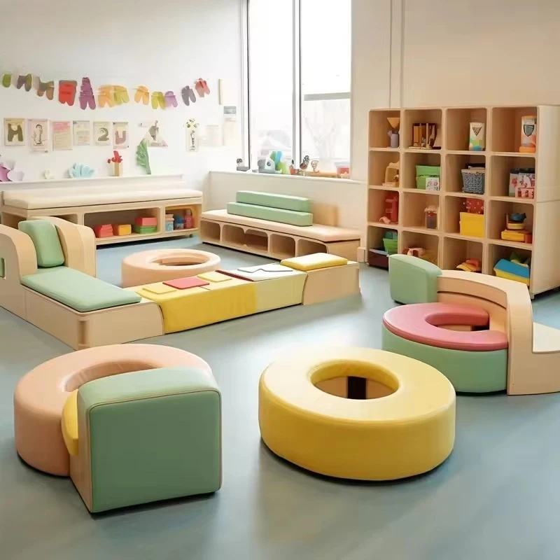 Montessori soft foam furniture set, suitable for infants, nurseries, daycare, kindergarten, climbing seats, movable furniture