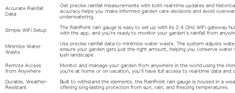 RAINPOINT Wireless Digital Rain Gauge Outdoor With App - Smart Rain Sensor With Accurate Rain Gauge Monitoring