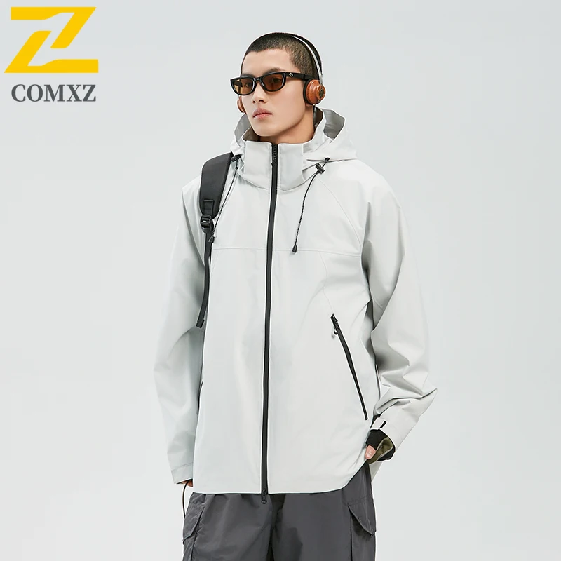 

Зарядная куртка для мужчин и женщин, модная универсальная ветрозащитная водонепроницаемая дышащая рабочая одежда 2025 года, куртка с капюшоном, уличная походная куртка