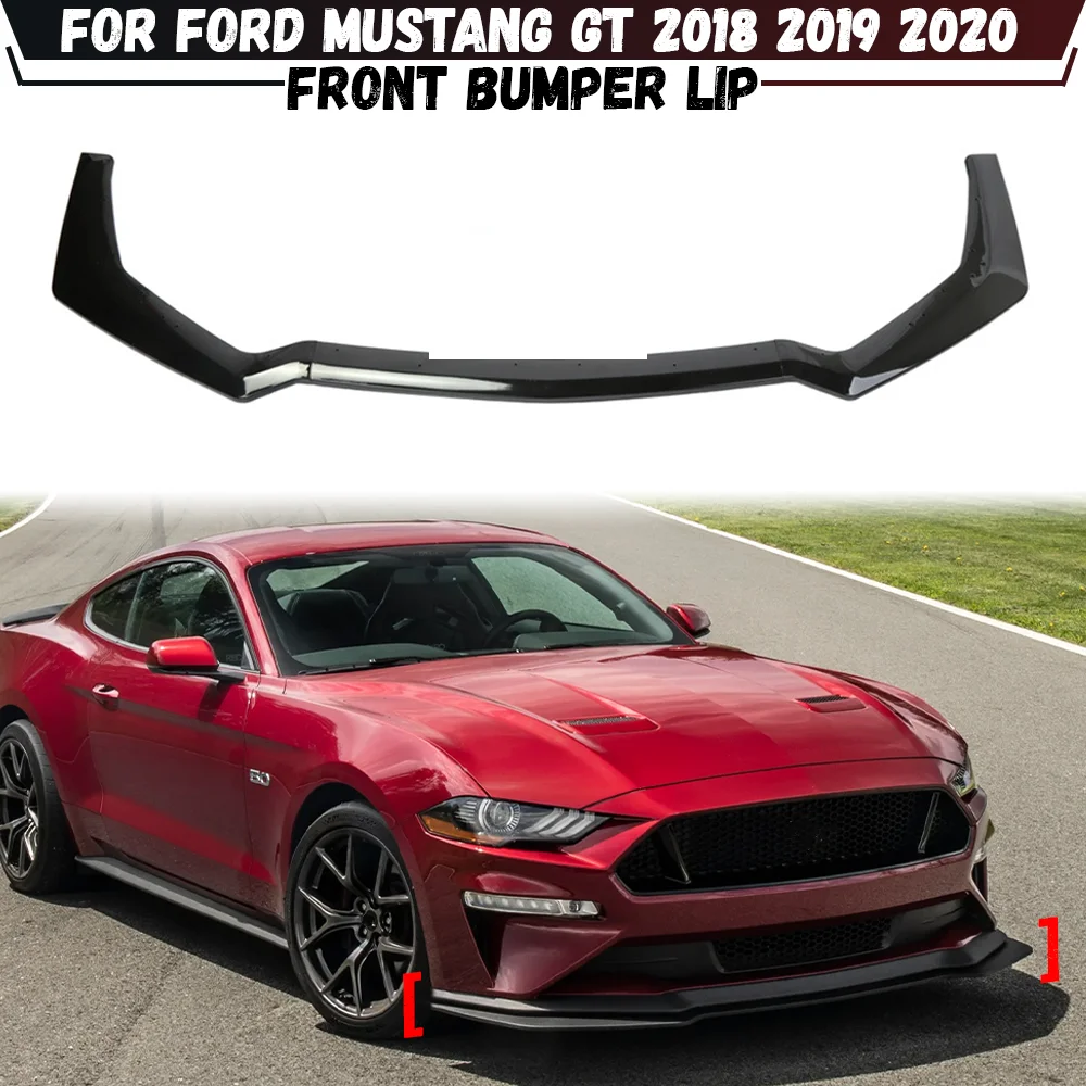 

For Ford Mustang GT 2018 2019 2020 Front Bumper Lip Spoiler Splitter Diffuser Cover Deflector Body Kit Tuning