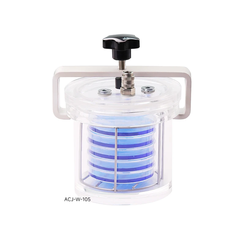 WISDOM ACJ-W-105 Anaerobic Culture Jar PMMA Material Good Airtightnes Withstand High Temperature of 80℃ Anaerobic Culture Jar