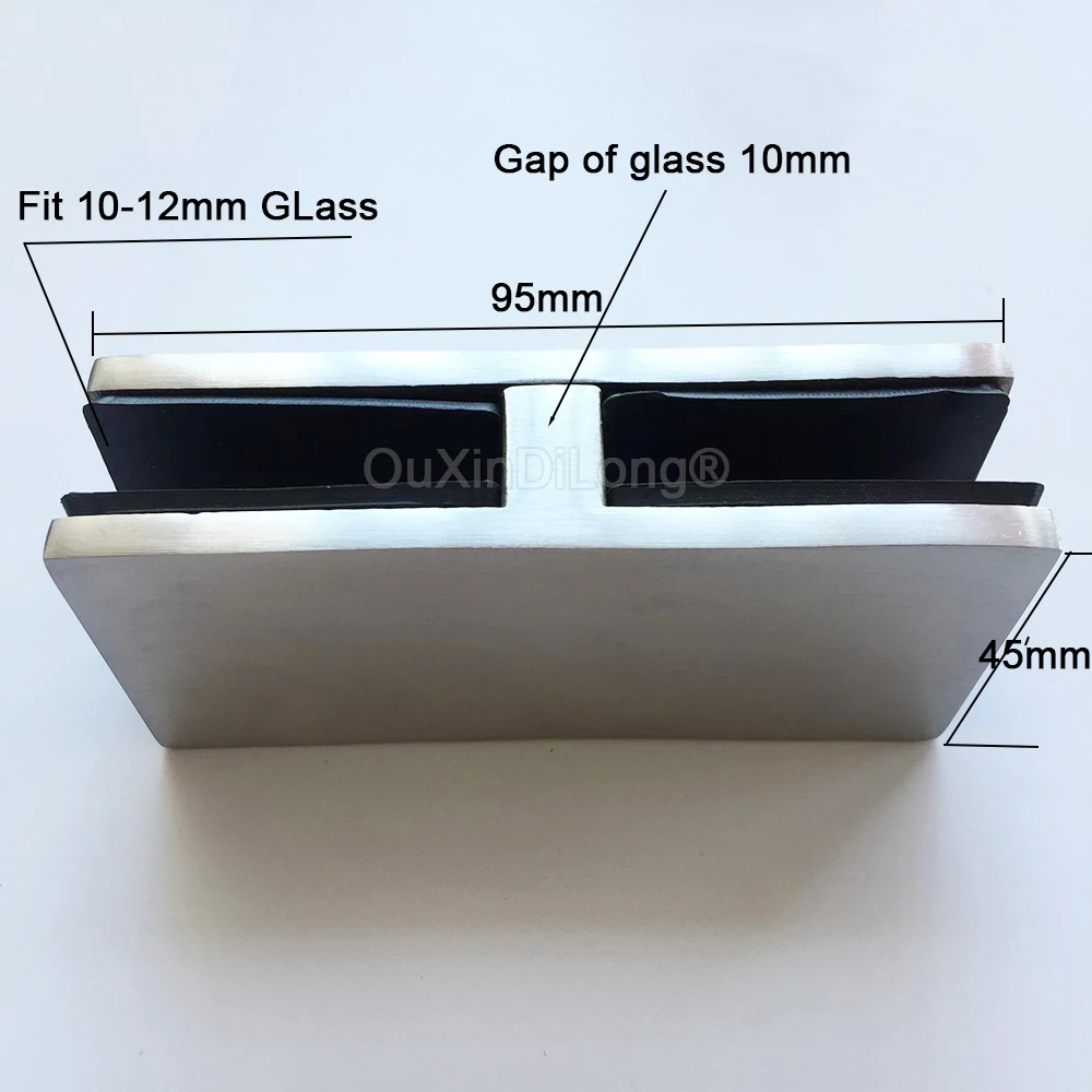 10 قطعة درابزين الزجاج المشبك بين قوسين الفولاذ المقاوم للصدأ 304 مشبك زجاجي 90 ° /180 ° حامل زجاجي لحمام السباحة سياج زجاجي الدرج