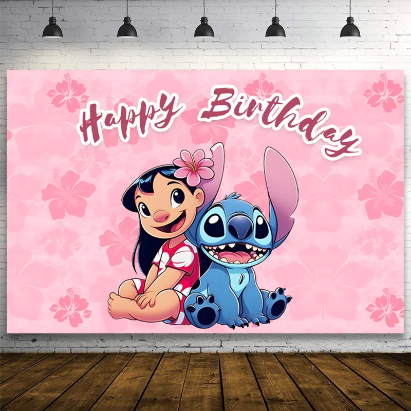 غطاء خلفية TB Disney Stitch & Lilo Arch لتزيين حفلات أعياد الميلاد للأطفال وخلفية لحفلات استقبال المولود الجديد
