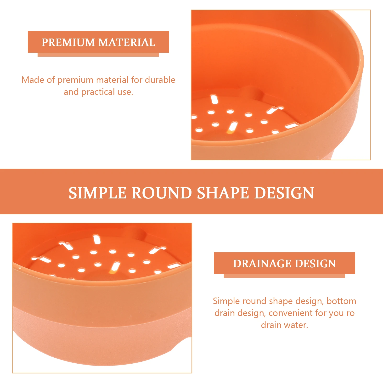 

3pcs Clay-like Flower Pots with Drainage Holes for Use Plastic Bonsai Containers Garden Supplies
