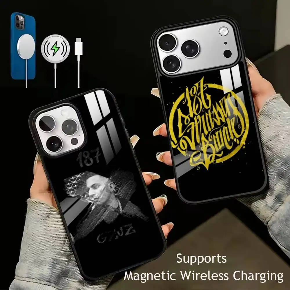

S-Strassenbande 187 M-Music Phone Case For iPhone17,16,15,14,13,12,11 Plus,Pro Supports Magnetic Wireless Charging