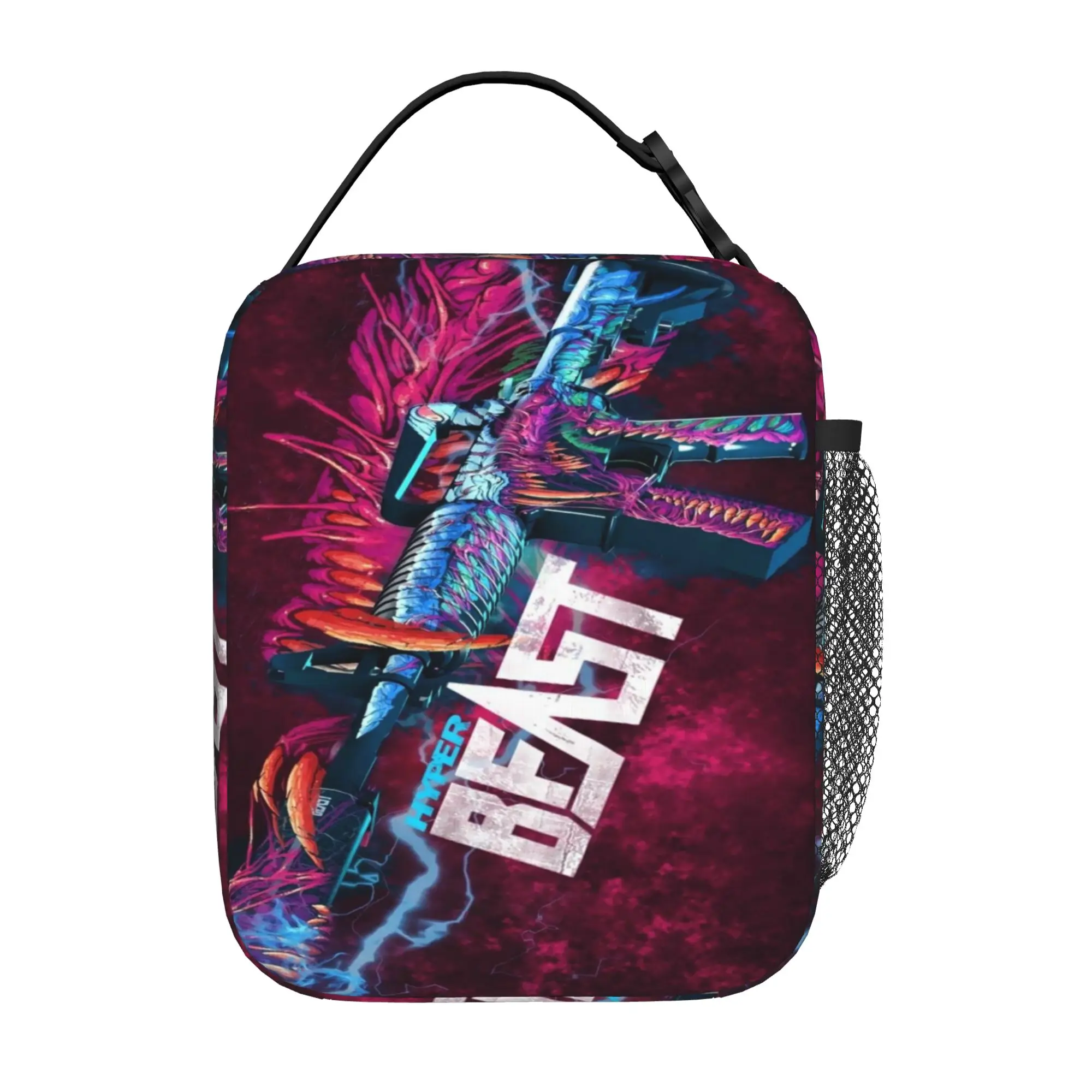 Back to school season  Picnic Bag Beast Neon CS GO Rifle Art Large Capacity Super Quality Classic Food Organizer Lunch Bag
