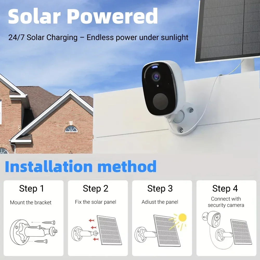 PEGATAH 2K WiFi Rechargeable Battery Camera 2.4G  Wireless Home Surveillance Security Camera Outdoor IP65 Work with O-Kam Pro image 6