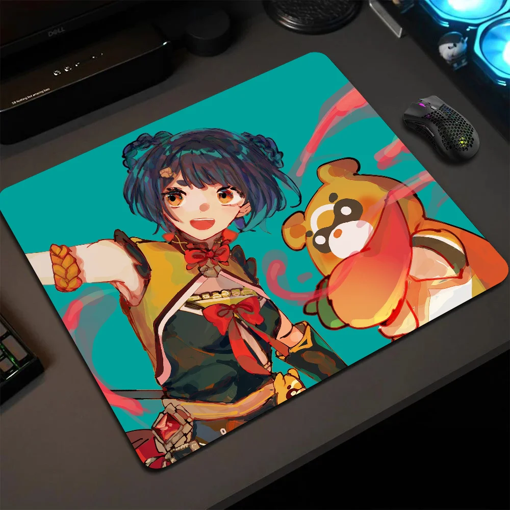 Xiangling Genshin Impact Mousepad Small LockEdge Mouse Pad For Gamers Computer Desk Pad Rectangular Anti-slip Rubber