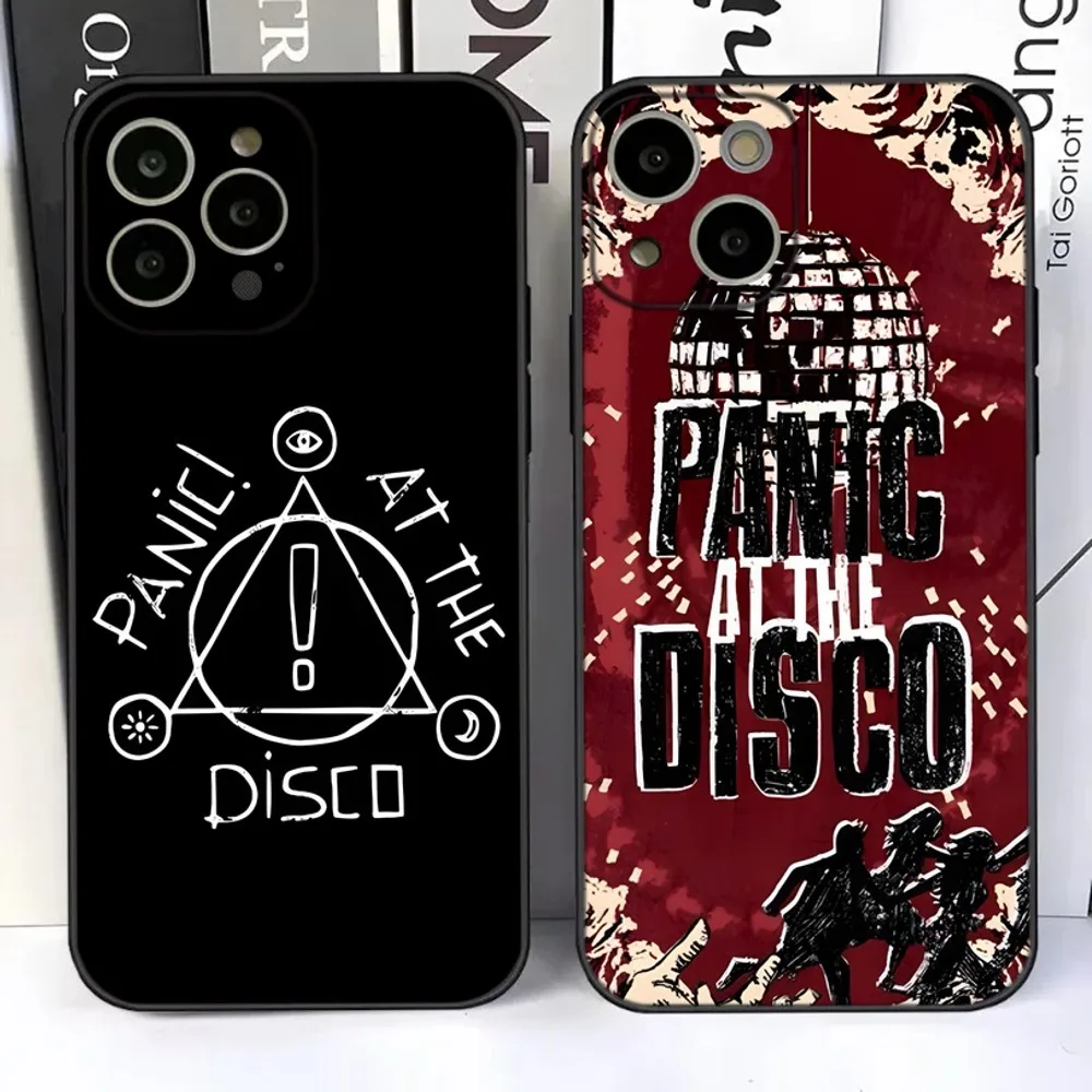 P-Panic At The Disco Phone Case For iPhone 15,14,13,12,11 Plus,Pro,Max,XR,XS,X,7,8 Plus,SE,Mini Silicone Soft