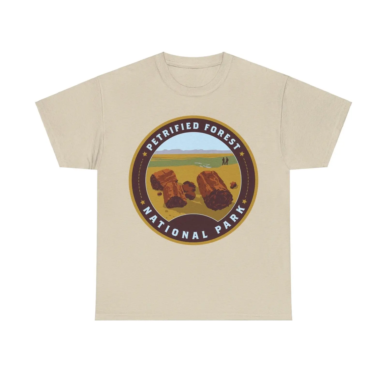 Petrified Forest National Park Arizona Round Logo T shirt