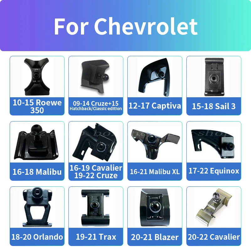 Per Chevrolet Car Mobile Phone Holder Base girevole con staffa fissa per Cruze Cavalier Malibu Tracker Trailblazer accessori per auto
