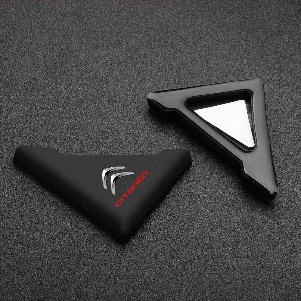 4PCS Black Silicone Car Door Corner Cover Bumper Crash Scratch Protector Auto Accessories For CITROEN C1 C2 C3 C4 C4L C6 C5 VTS