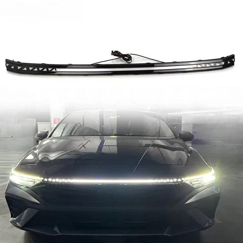 Modified LED Streamlight Center Network Lights Front Run-through Lights Driving Decoration Lights for Hyundai Elantra 2023