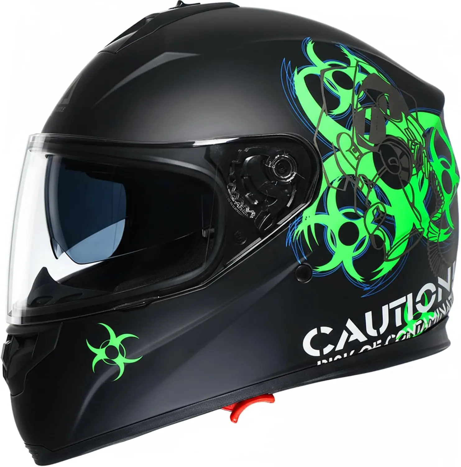 

Мотошлем-интеграл с двойным визором и тонированным солнцезащитным стеклом, одобренный DOT, для взрослых